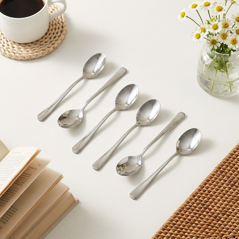 Lucia Stainless Steel Tea Spoon - Set of Six