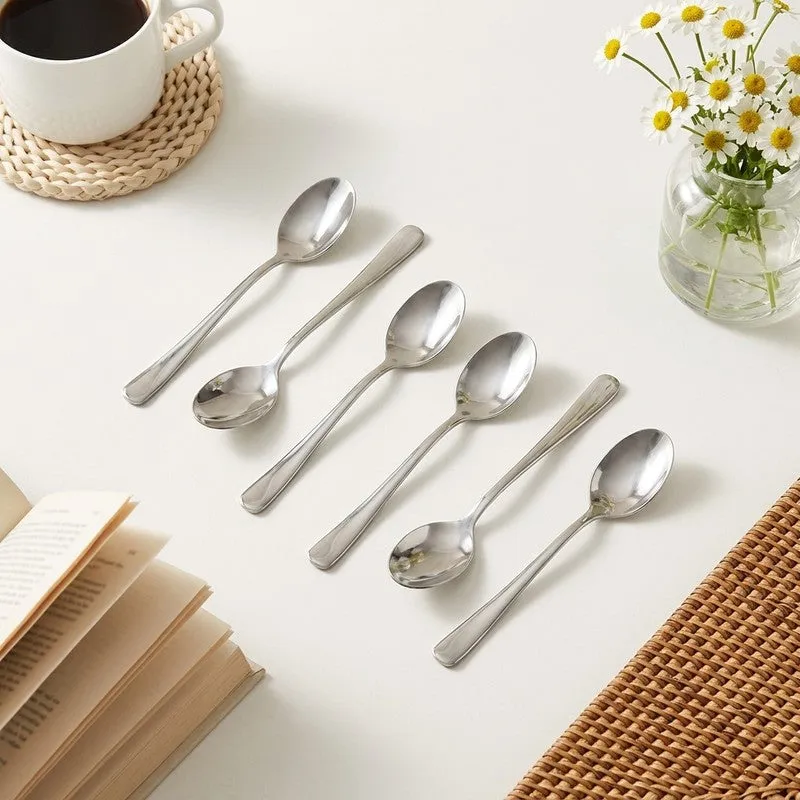 Lucia Stainless Steel Tea Spoon - Set of Six media 1