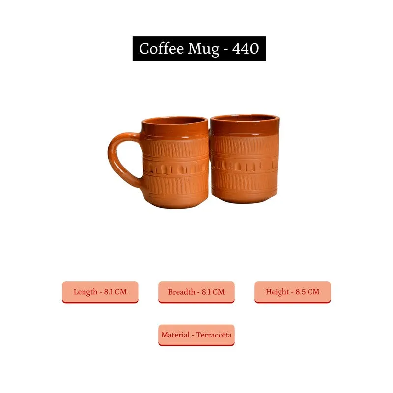 Sediment Terracotta Coffee Mug (440 mL Each) - Set Of Two media 9