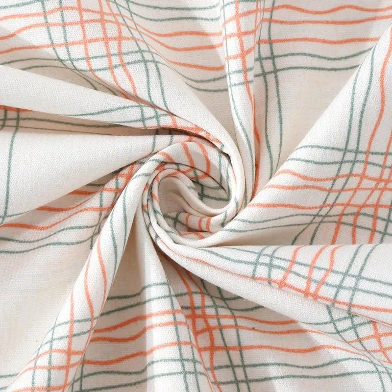 Milly Checkered Bedsheet (Beige) - 150 GSM media 5