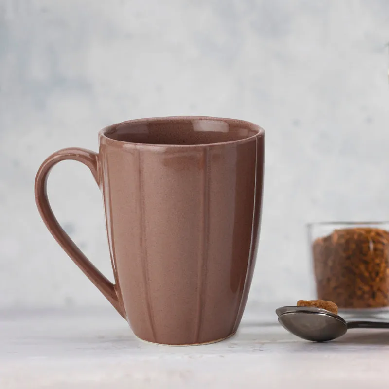 Ciro Porcelain Coffee Mug (300 mL) - Pastel Brown media 1