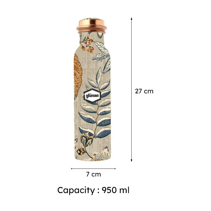 Niva Floral Copper Water Bottle - 950 mL media 5