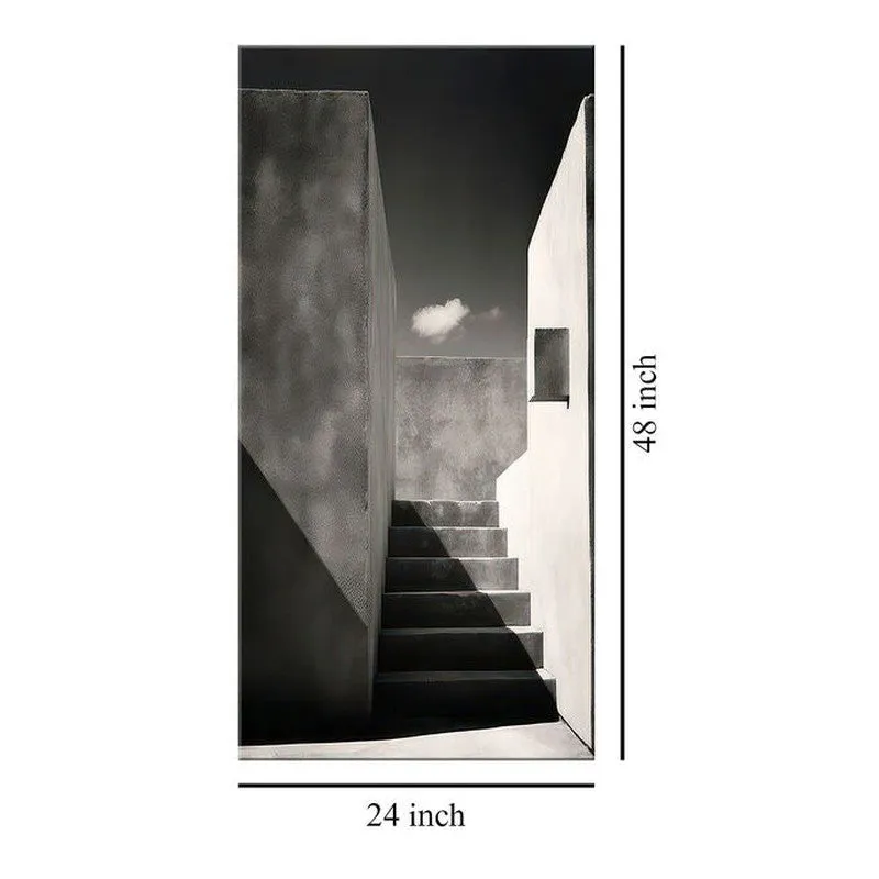 Monochrome Stairway Wall Painting media 7