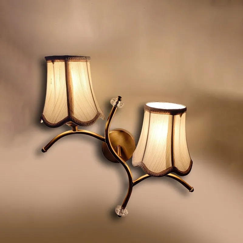 Aure lume Twin Cotton Wall Lamp - Beige media 5