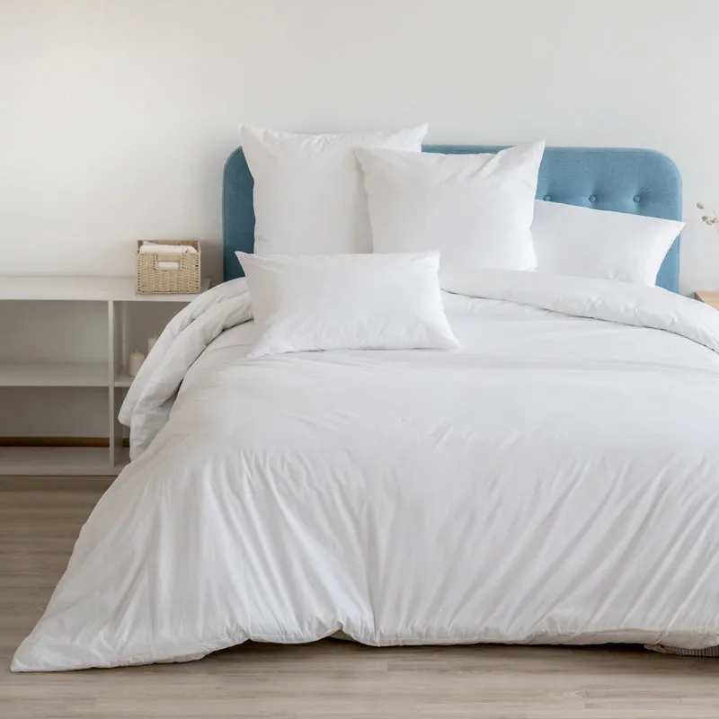 Amelia 100% Cotton Satin Weave Duvet Cover With Pillow Covers - White media 4