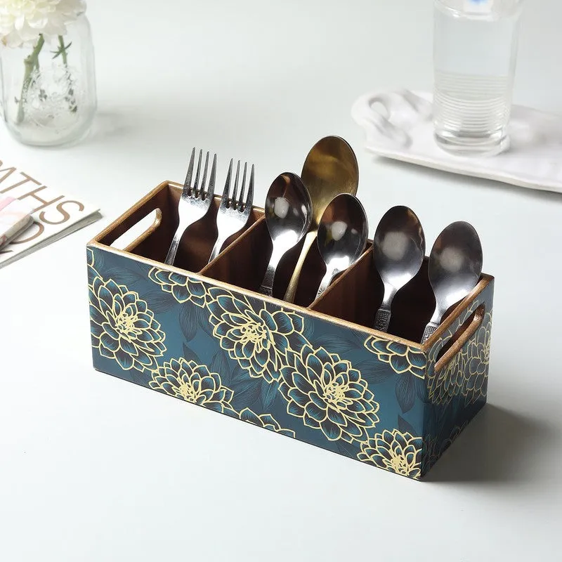 Deshira Wooden Cutlery Holder media 1