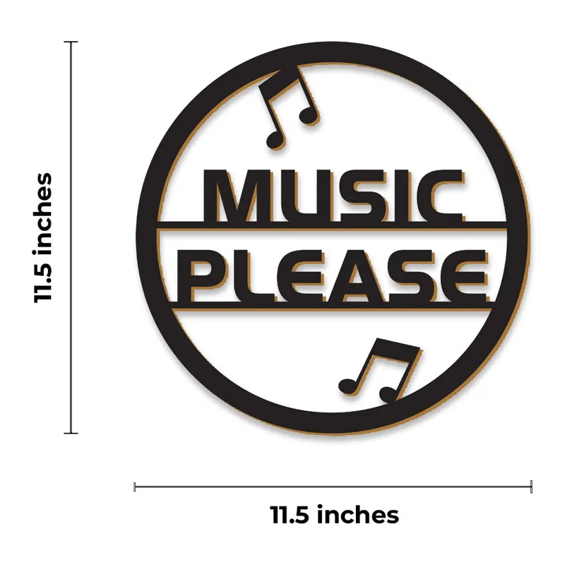 Music Please Black MDF Wall Accent media 6