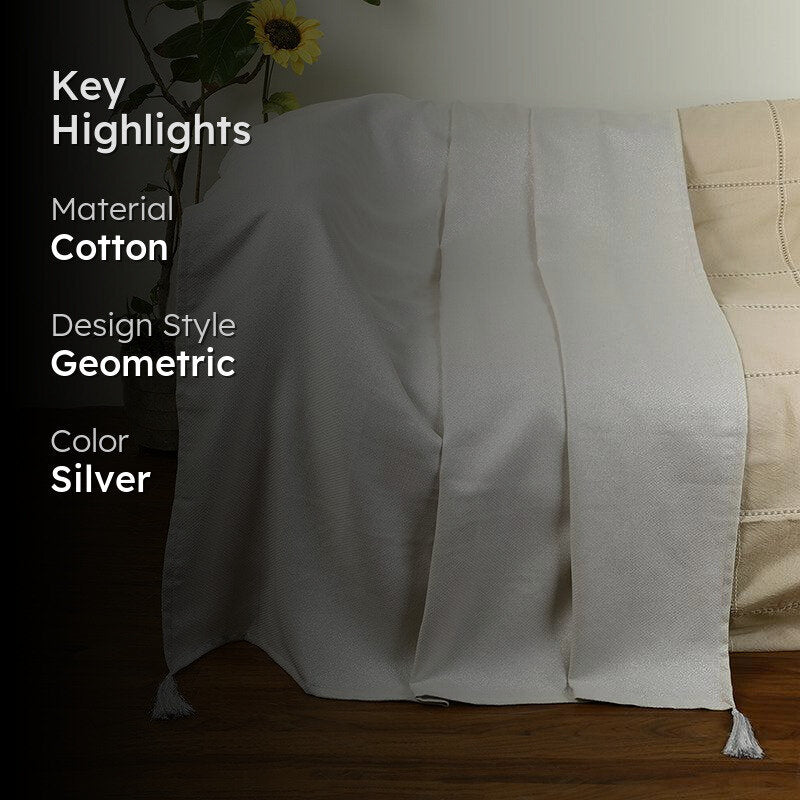 Willow Weave Geometric Cotton Throw media 2