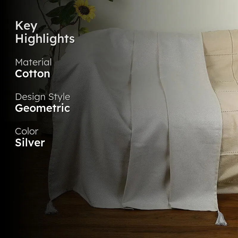 Willow Weave Geometric Cotton Throw media 2