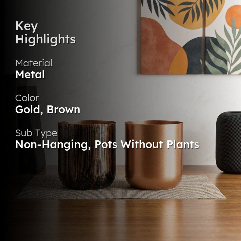 Nebula Goldo Planter - Set Of Two media 2