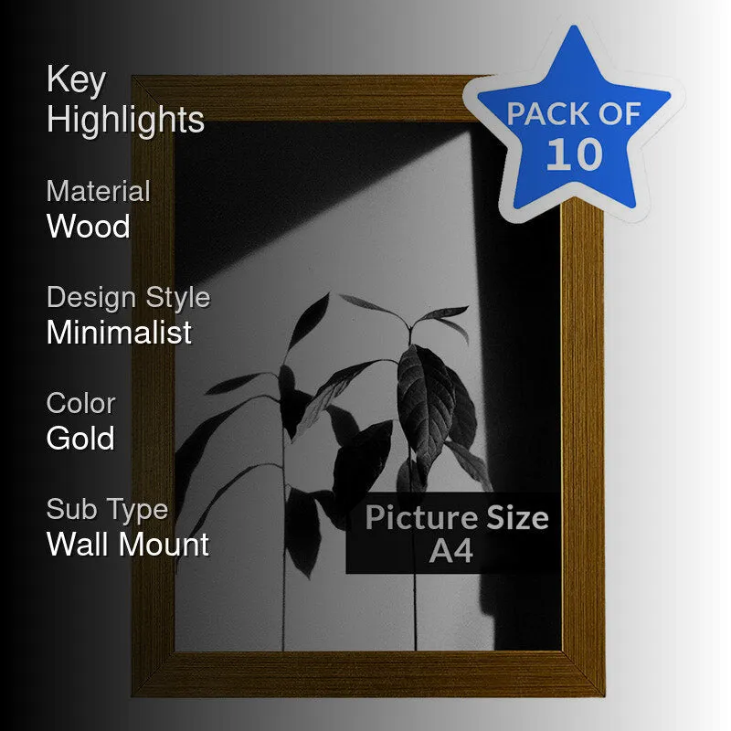 Arabella Photo Frame (Gold) - Set Of Ten media 2