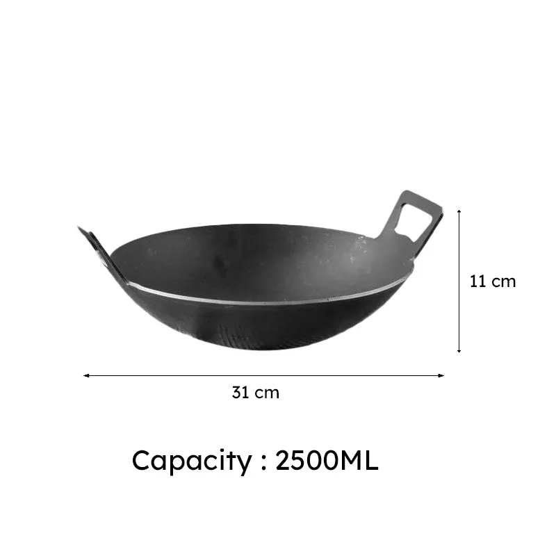 Ebony Induction Safe Kadhai - 2500 mL / 11 Inches media 5