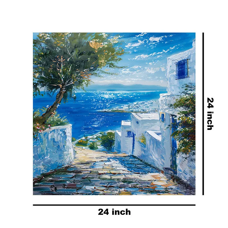 Meditteranean Street Poly Canvas Wall Painting media 9