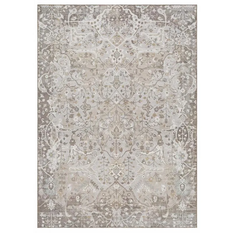 Aziza Ethnic Polyester Carpet - Grey media 1