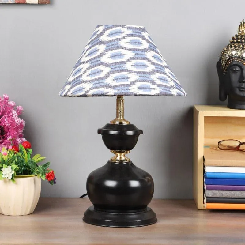 Lois Aira Fabric Table Lamp - Blue,White media 3