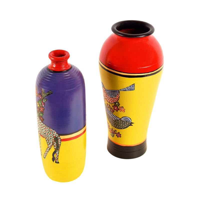 Indradu Terracotta Vase - Two Piece Set media 5