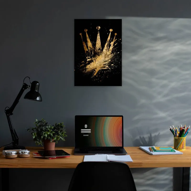 Golden Crown Splash Wall Poster media 3
