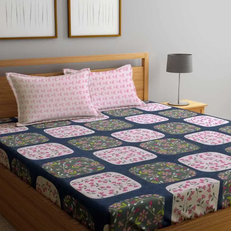 Dreamy Nightshade Microfiber Bedsheet - 300 GSM media 5