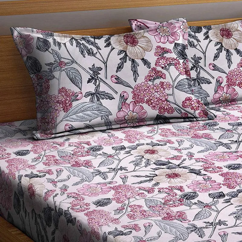 Merlin Floral PolyCotton Bedsheet - 150 GSM media 4