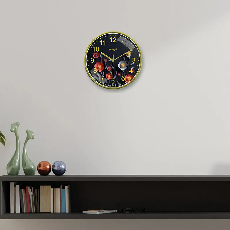 Bloom In Dark Plastic Wall Clock media 4