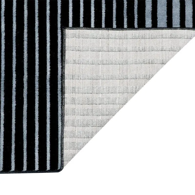 Icaria Non-Anti Skid Nylon Dhurries - Grey & Black media 4