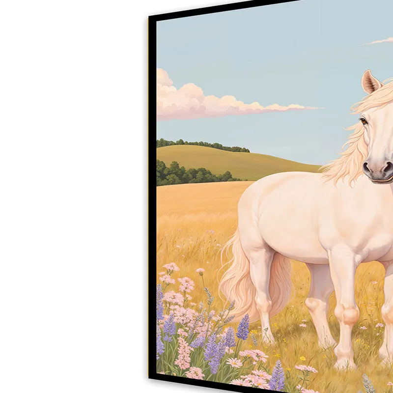 Gazing Horse Wall Art with Black Frame media 4