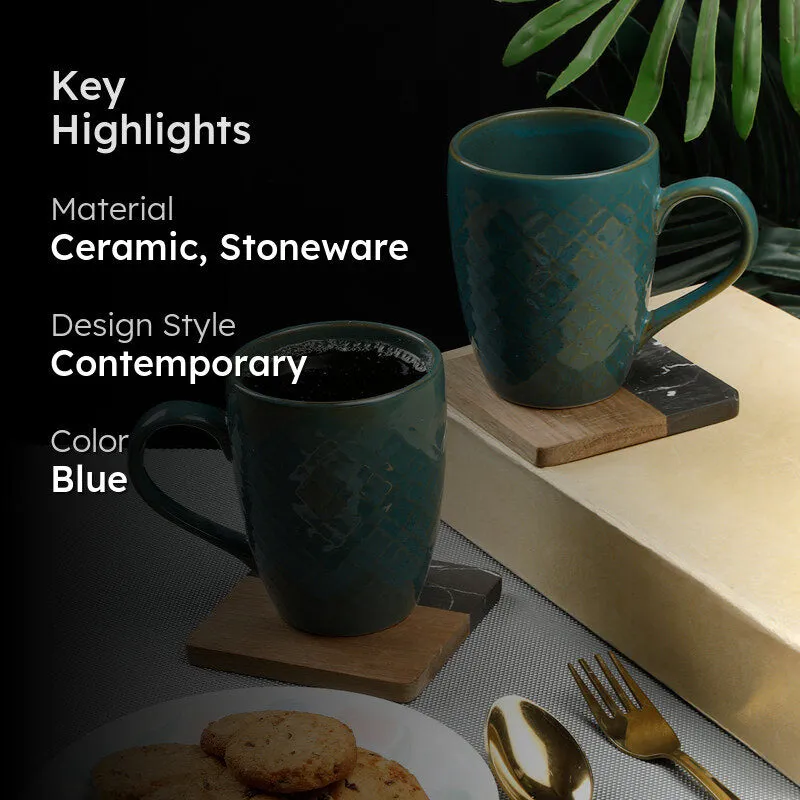 Emerald Ceramic,Stoneware Coffee Mug (370 mL Each) - Set Of Two - 2