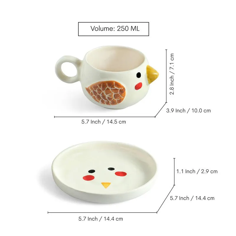 Pooky Bird Cup & Saucer - Set of Two (250 ML) media 7