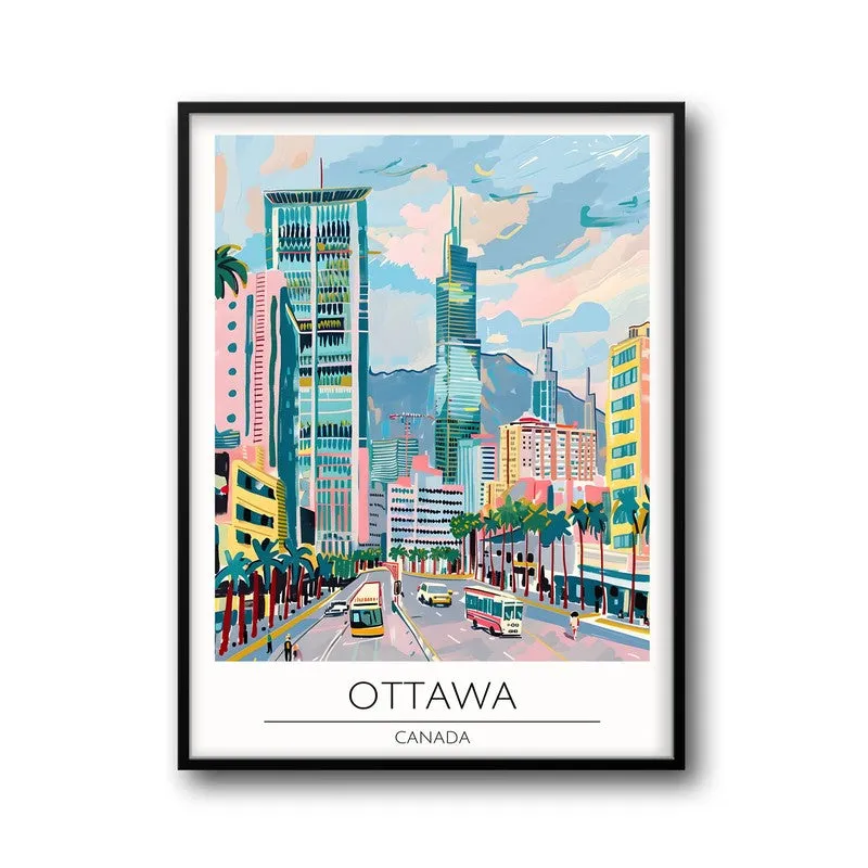 Vintage Ottawa Framed Canvas Wall Painting media 5