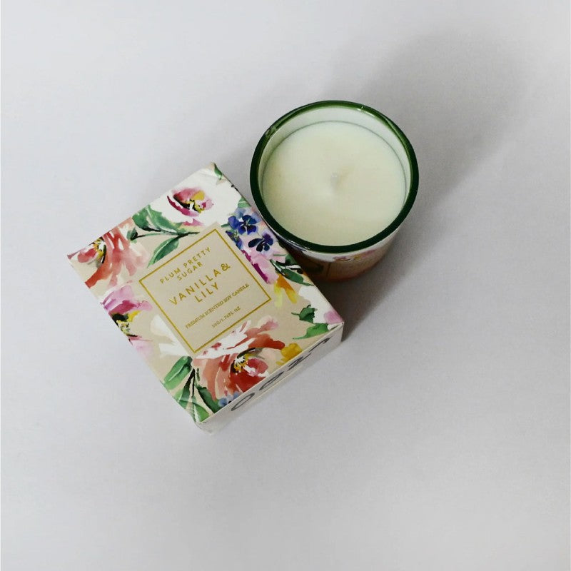 Vanilla Lily Scented Candle Glass Jar - Set Of Two media 7