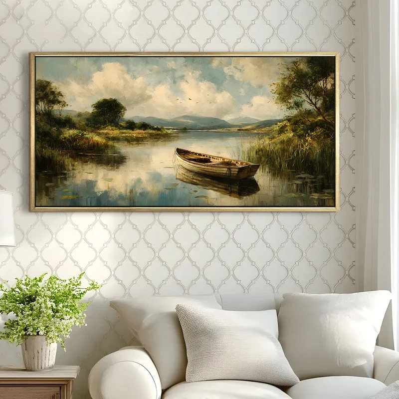Vintage Serenity Boat Scene Wall Art media 3