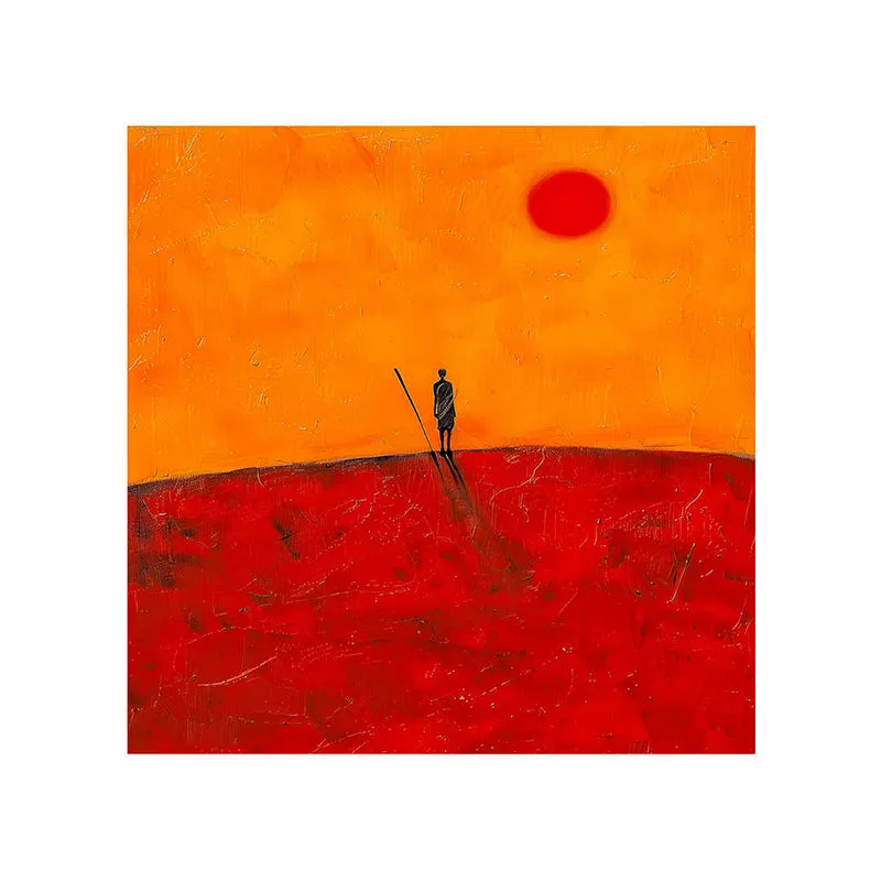 Man In Dessert Wall Painting media 5