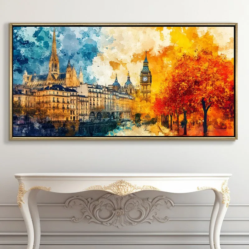 Chromapolis Canvas Wall Painting With Frame media 5