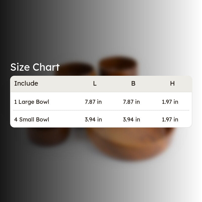 Lonara Wooden Bowl - Five Piece Set image 5