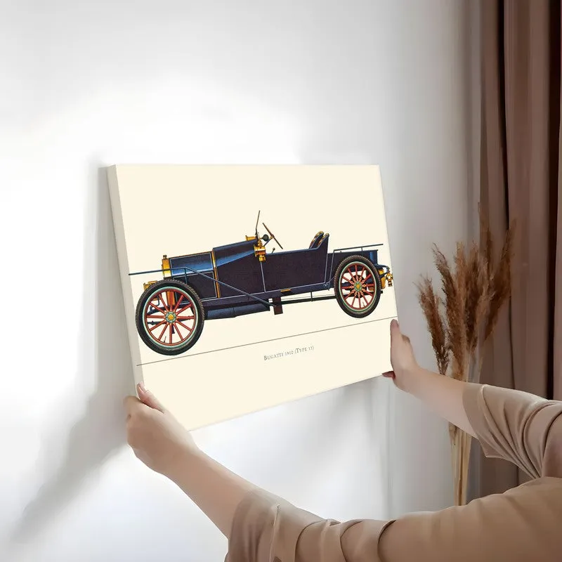 Timeless Wheels Car Wall Painting - Blue media 3