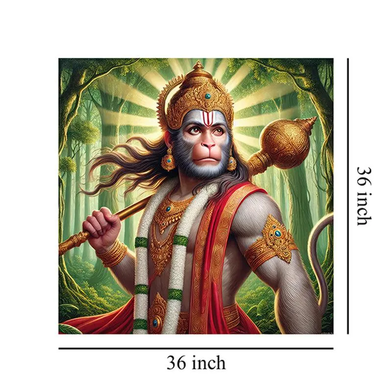 Powerful Hanuman Wall Painting media 7
