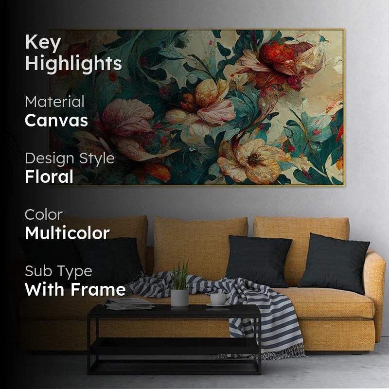 Carnation Glamour Floral Canvas Wall Painting media 2