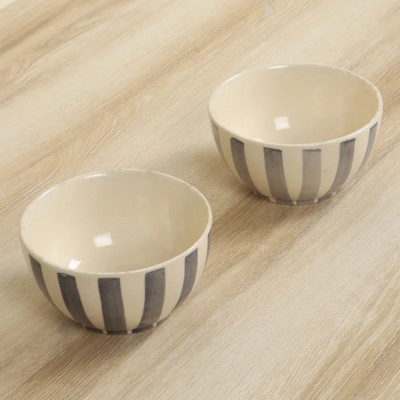 ServeScape Snack Bowls (Grey,White,200 mL Each) - Set Of Two media 4