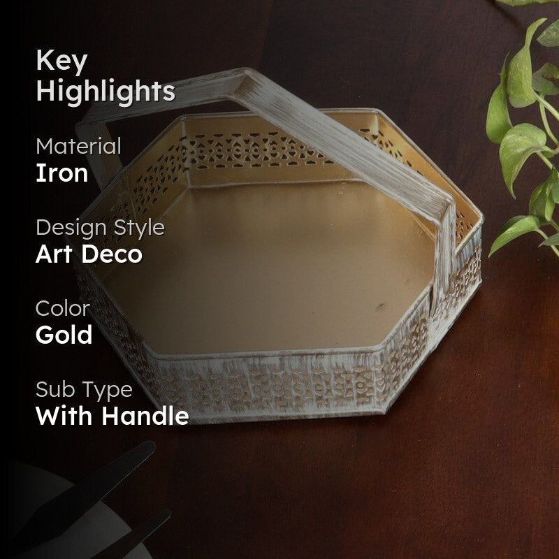 Hexa Tone Metal Iron Storage Basket media 2