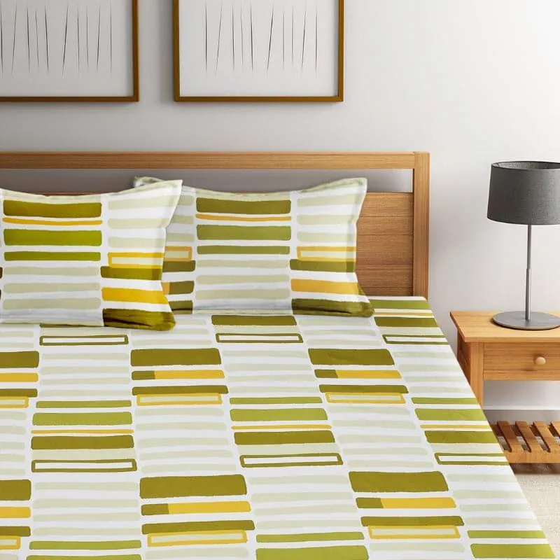 Evara Striped Microfiber Bedsheet Old - 130 GSM media 3