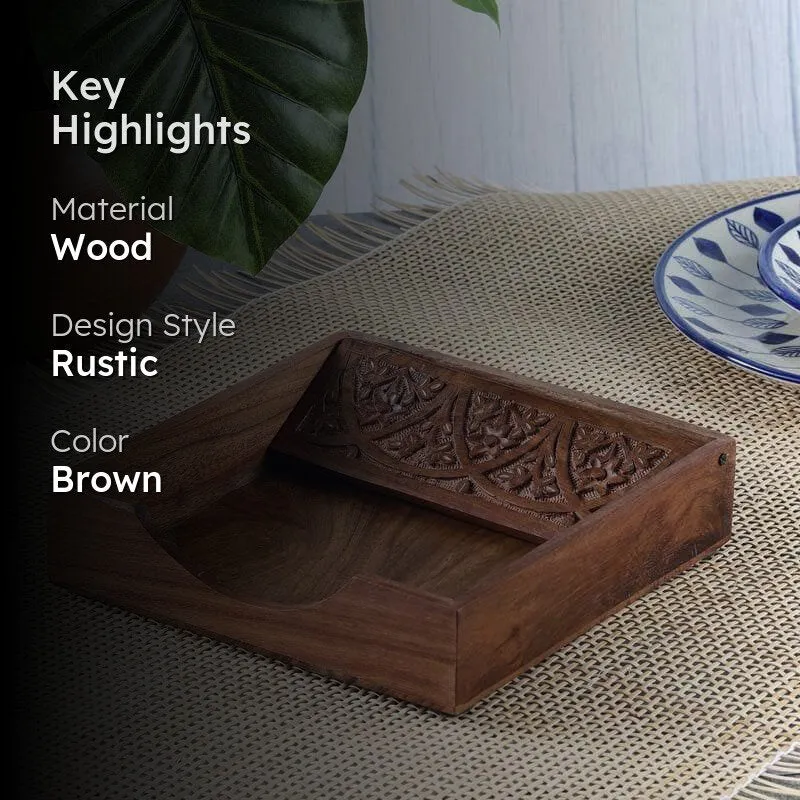 Perennial Carved Tissue Holder - 2