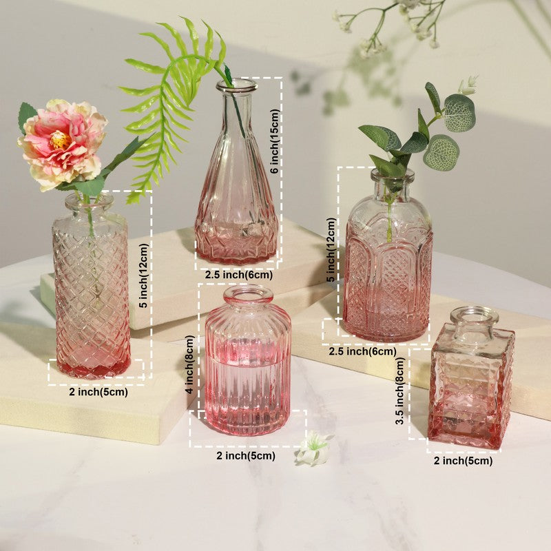 Bloomora Decorative Vase (Pink) - Set Of Five media 7