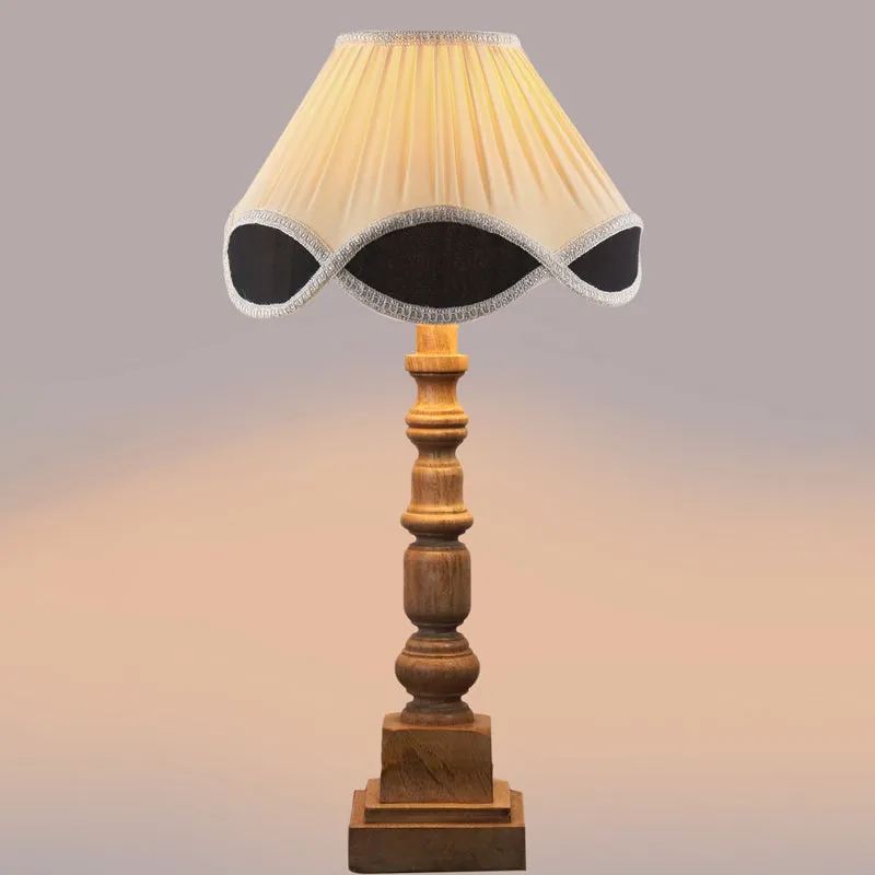 Valencia Arbor Wooden Table Lamp - White,Brown media 4