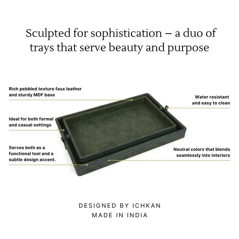 Elara Dote Serving Tray (Green) - Set Of Two media 8
