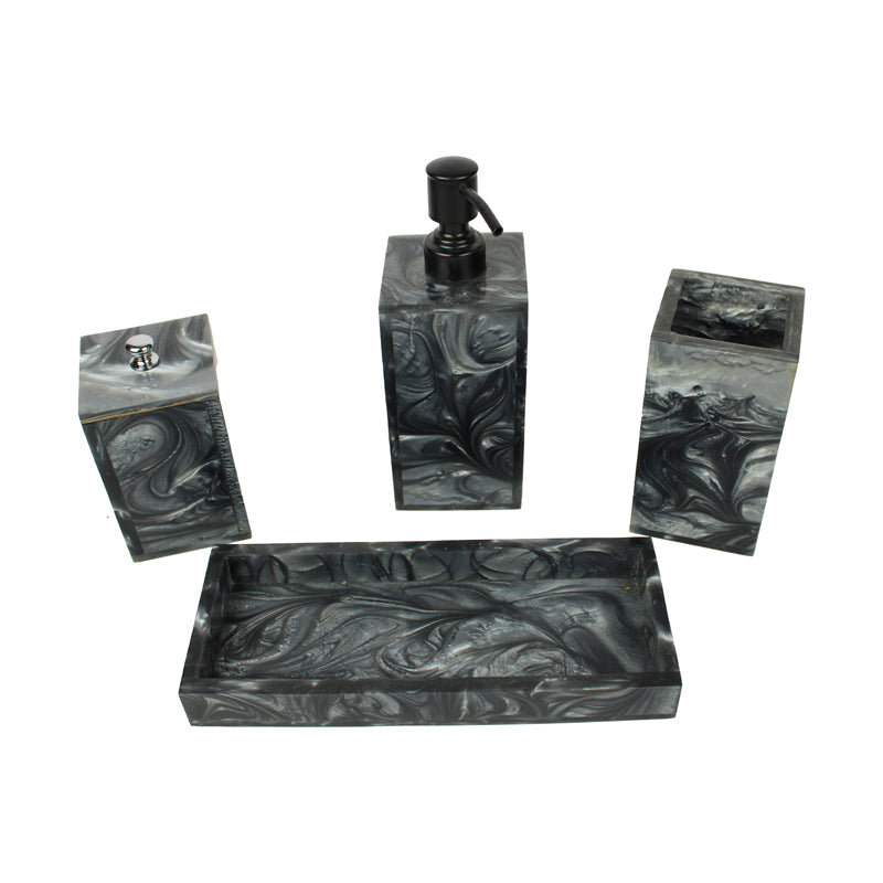 Svela Resin Bathroom Set (Black) - Four Piece Set media 3