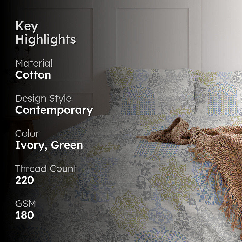 Nuvia Floral Cotton Comforter - 180 GSM media 2