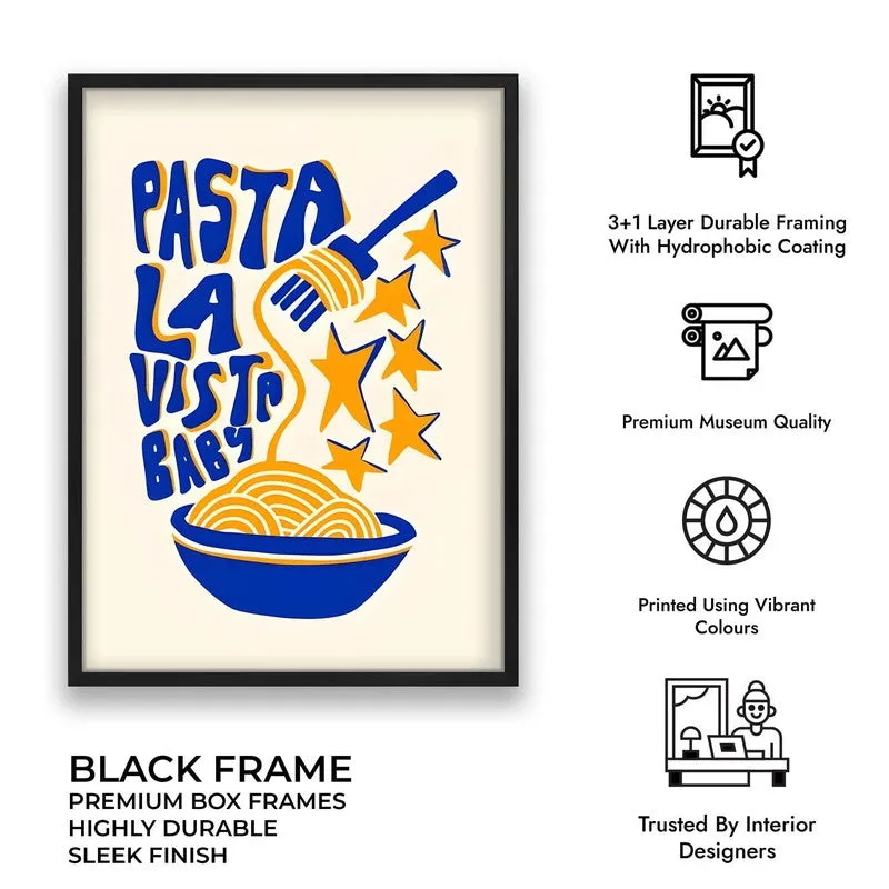 Golden Linguine Archival Canvas Wall Art - Black media 9