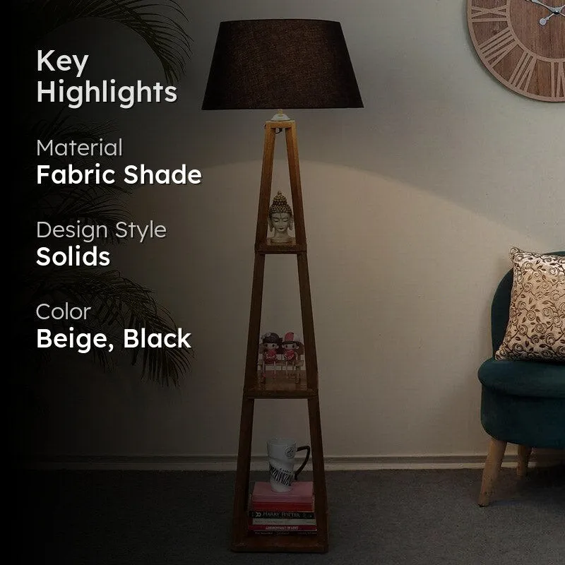 Blace Netima Floor Lamp With Shelf - Coal Black media 2