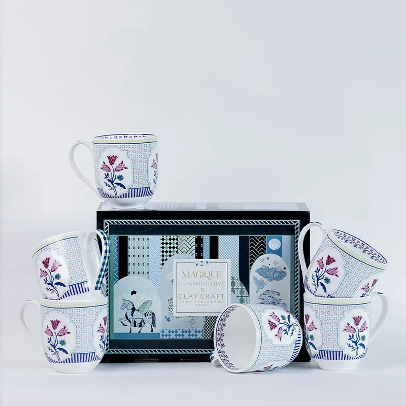 Magique: Bouquet Tulip Garden Fine China Mug (200 mL Each) - Set of Six media 8