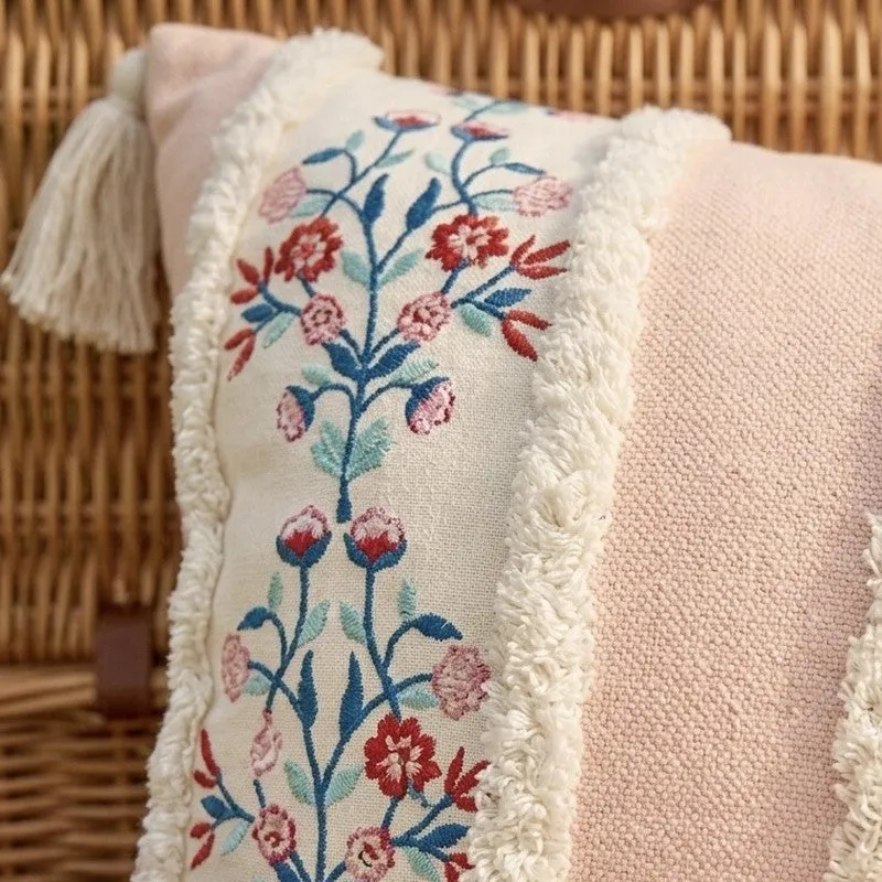 Craft Bloom Embroidered Cushion Cover - Peach media 9